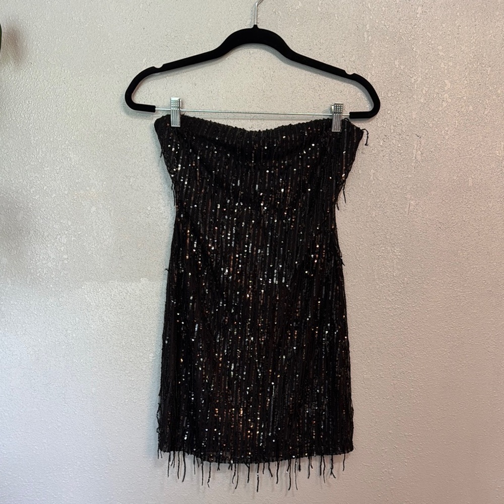 Wild Fable Black Strapless Bodycon Dress